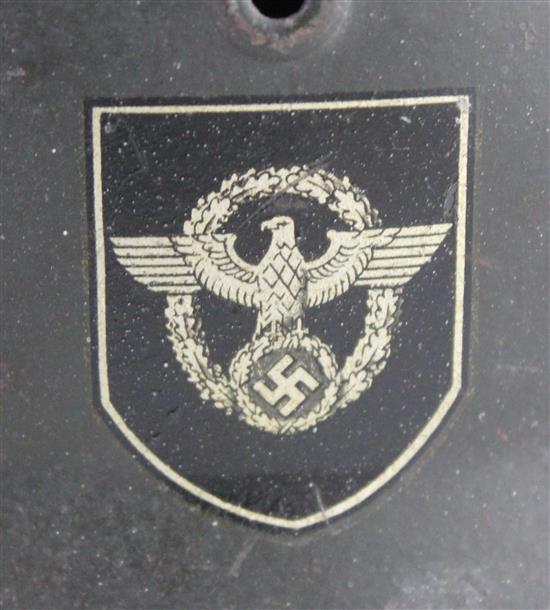 A German Third Reich M40 combat police helmet,